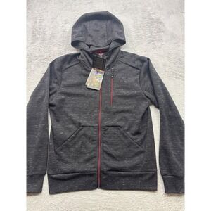 Gerry Men's Heathered Charcoal Gray Full Zip Hoodie Jacket Size S Travel Apparel